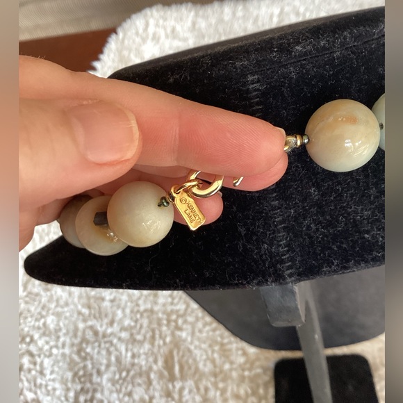 Kenneth Lane Amazonite Beaded Gold Hook Necklace - Picture 7 of 9